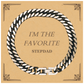 unique cuban link chain bracelet for stepdad the perfect gift for christmas birthday or graduation im the favorite stepdad engraved for confidence and inspiration