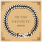 bestie cuban link chain bracelet im the favorite friendship gift for her birthday christmas and holidays unique engraved jewelry for women to express love and confidence