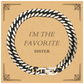 im the favorite sister cuban link chain bracelet engraved confidence gift for sister on christmas birthday graduation