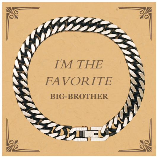 big brother engraved cuban link chain bracelet the favorite brother gift for birthday christmas and graduation confidence booster for big brother