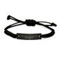 grandpop engraved black rope bracelet perfect gift for christmas birthday and graduation im the favorite grandpop unique and inspirational
