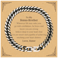 engraved cuban link chain bracelet for bonus brother believing in your strength perfect birthday gift for him