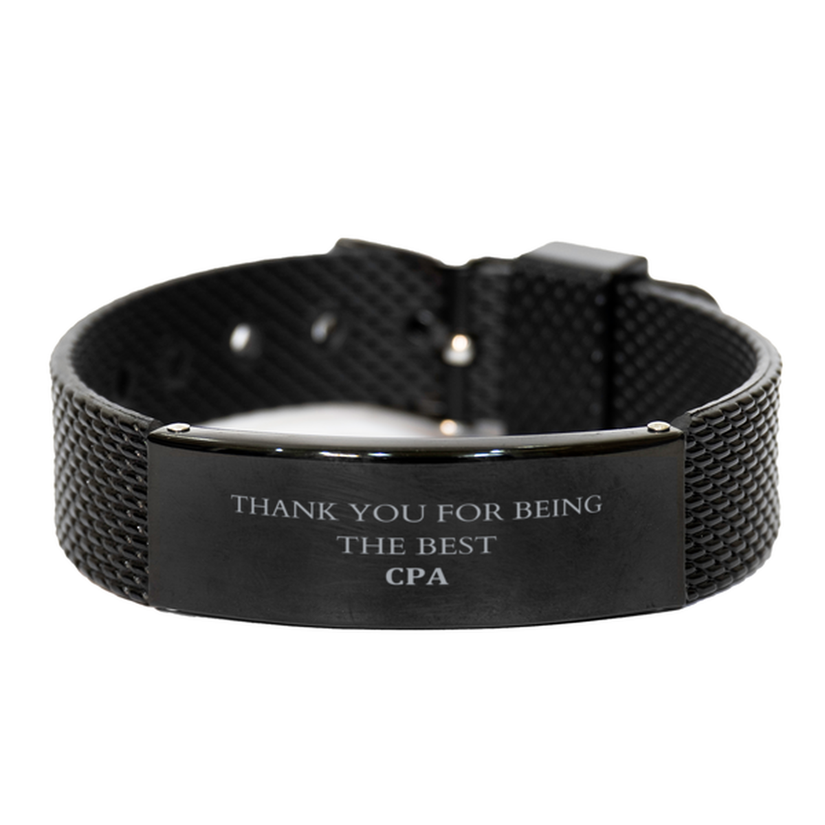unique black shark mesh bracelet for cpa thank you for being the best graduation gift for confidence and hope