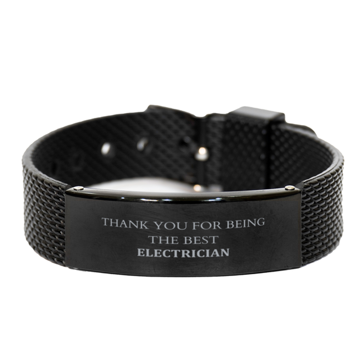 electrician black shark mesh bracelet thank you for being the best gift to show appreciation and support for electricians on graduation holidays or any occasion