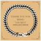 thank you for being the best ambulance driver engraved cuban link chain bracelet for emergency medical technician emt graduation gift idea reminder career uniform appreciation token of gratitude firefighter runner helper healthcare provider thank you pr