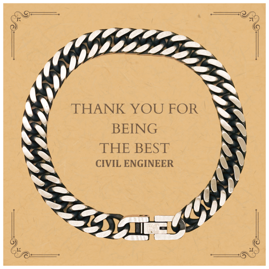 cuban link chain bracelet for the best civil engineer ideal gift for appreciation and confidence boost graduation birthday or christmas presents