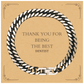 thank you for being the best dentist engraved cuban link chain bracelet for dentist appreciation gifts and special occasions dentist gift idea for birthday graduation and more