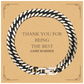 game warden cuban link chain bracelet thank you for being the best unique gift for birthday christmas and graduation confidence boosting accessory for game warden appreciation engraved with gratitude and respect