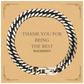 machinist cuban link chain bracelet engraved with appreciation for you as the best perfect gift for birthday christmas and graduation confidence boosting jewelry for machinists in any occasion