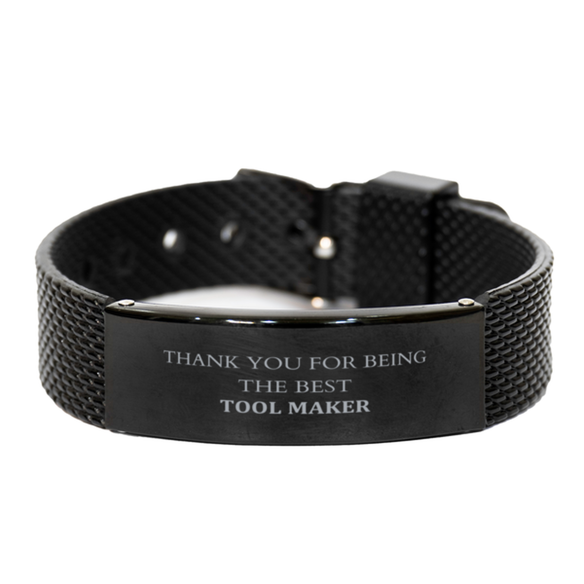 black shark mesh bracelet tool maker engraved gift for men confidence easter present