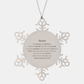 snowflake ornament nanny gift engraved with inspirational quote for christmas and holidays