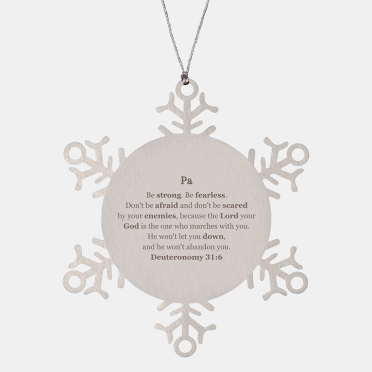 snowflake ornament christmas inspirational quote gift for hope confidence and holiday decor