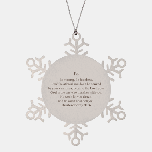 snowflake ornament christmas inspirational quote gift for hope confidence and holiday decor