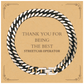 streetcar operator cuban link chain bracelet thank you for being the best perfect gift for birthday christmas graduation or veterans day