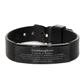 goddaughter black shark mesh bracelet engraved inspirational quote for birthday and graduation gifts