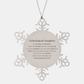 snowflake ornament unbiological daughter be strong and fearless gift for christmas