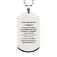 unbiological mother engraved silver dog tag be strong and fearless birthday gift for mothers day inspirational jewelry