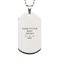 engraved silver dog tag thank you for being the best agent inspirational gift for special agents birthday and graduation presents
