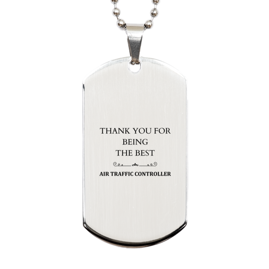 engraved air traffic controller silver dog tag thank you gift for aviation professionals unique and inspirational gesture for graduation birthday or christmas confidence booster for veterans and easter celebrations