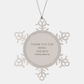 funeral director snowflake ornament thank you engraved christmas gift for best funeral director