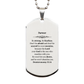 partner inspirational silver dog tag engraved with deuteronomy 31 6 perfect gift for birthday christmas graduation veterans day and easter be strong be fearless dont be afraid niche dog tag for partner confidence and hope