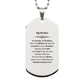 big brother silver dog tag be strong and fearless engraved inspirational gift for graduation birthday christmas deuteronomy 31 6