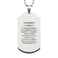 granddaughter engraved silver dog tag be strong be fearless inspirational gift for birthday and graduation