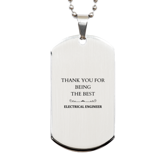 unique engraved silver dog tag for electrical engineers thank you for being the best engineer graduation gift idea for the greatest minds in the niche