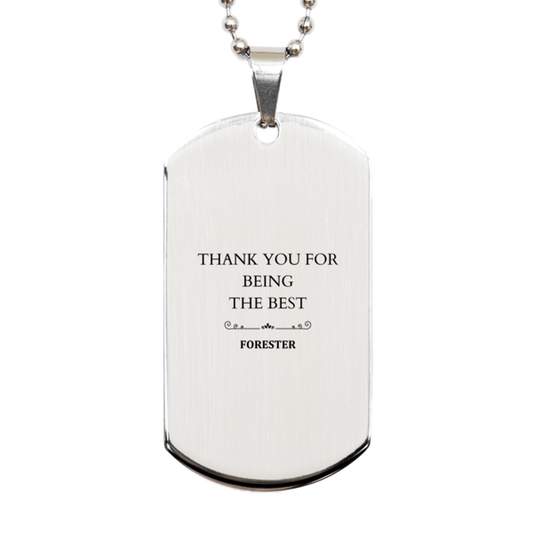 forester engraved silver dog tag thank you for being the best perfect gift for a special forester on birthday christmas or graduation