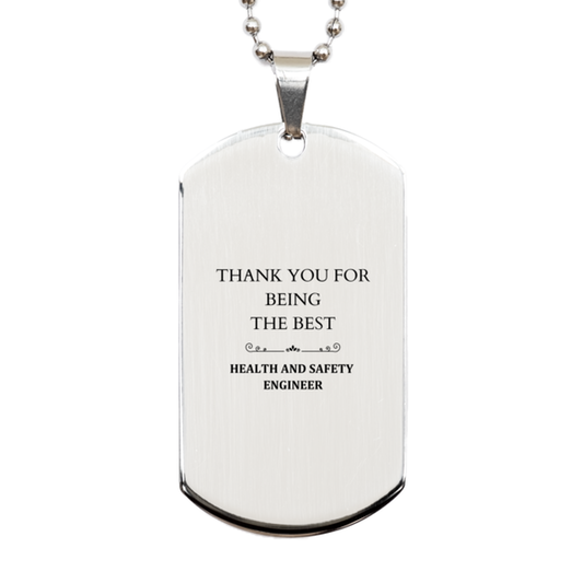 health and safety engineer engraved silver dog tag thank you for being the best perfect gift for graduation christmas and easter