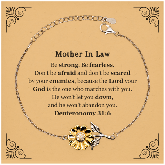 mother in law bracelet deuteronomy 31 6 engraved inspirational gift for her confidence and strength birthday christmas graduation jewelry