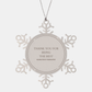 radiation therapist snowflake ornament thank you for being the best unique christmas gift for medical professionals