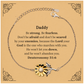 engraved sunflower bracelet for daddy be fearless and strong inspirational gift for birthday christmas graduation deuteronomy 31 6