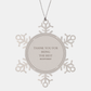 receptionist snowflake ornament thank you for being the best keepsake