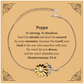 sunflower bracelet for poppa be strong be fearless inspirational gift for fathers day birthday christmas deuteronomy 31 6 verse engraved