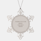 thank you for being the best therapist snowflake ornament for christmas gifts and appreciation