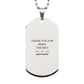 receptionist engraved silver dog tag thank you for being the best inspirational gift for christmas birthday graduation