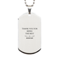 secretary engraved silver dog tag thank you for being the best appreciation gifts for administrative professionals day birthday christmas unique and inspirational token of gratitude and confidence