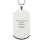therapist engraved silver dog tag thank you for being the best inspirational gift for graduation and veterans day