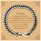 cuban link chain bracelet grampy inspirational engraved gift dont be afraid grampy be strong and fearless