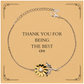 thank you for being the best cfo sunflower bracelet unique gift for women in finance inspirational bracelet for birthday christmas graduation and more