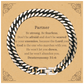 partner inspirational cuban link chain bracelet be strong fearless confident perfect for birthday or christmas gift