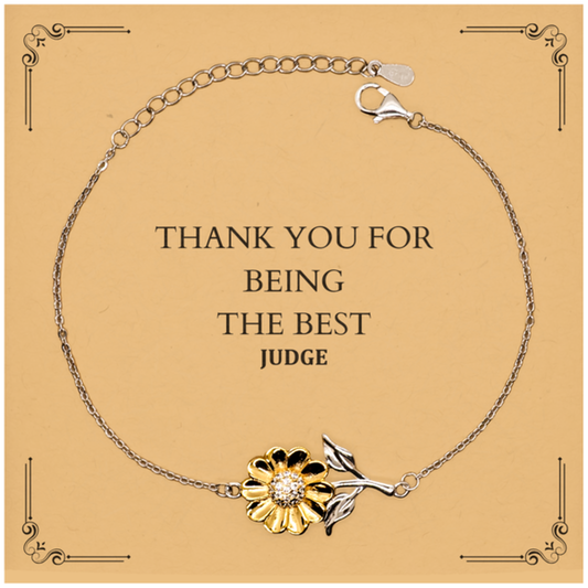 sunflower bracelet for the best judge inspirational engraved gift for birthday christmas holidays confidence and hope for your favorite judge