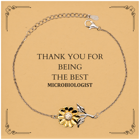 unique sunflower bracelet for microbiologist thank you for being the best inspirational gift for christmas birthday graduation