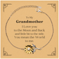 grandmother sunflower bracelet engraved birthday gift love you to the moon and back