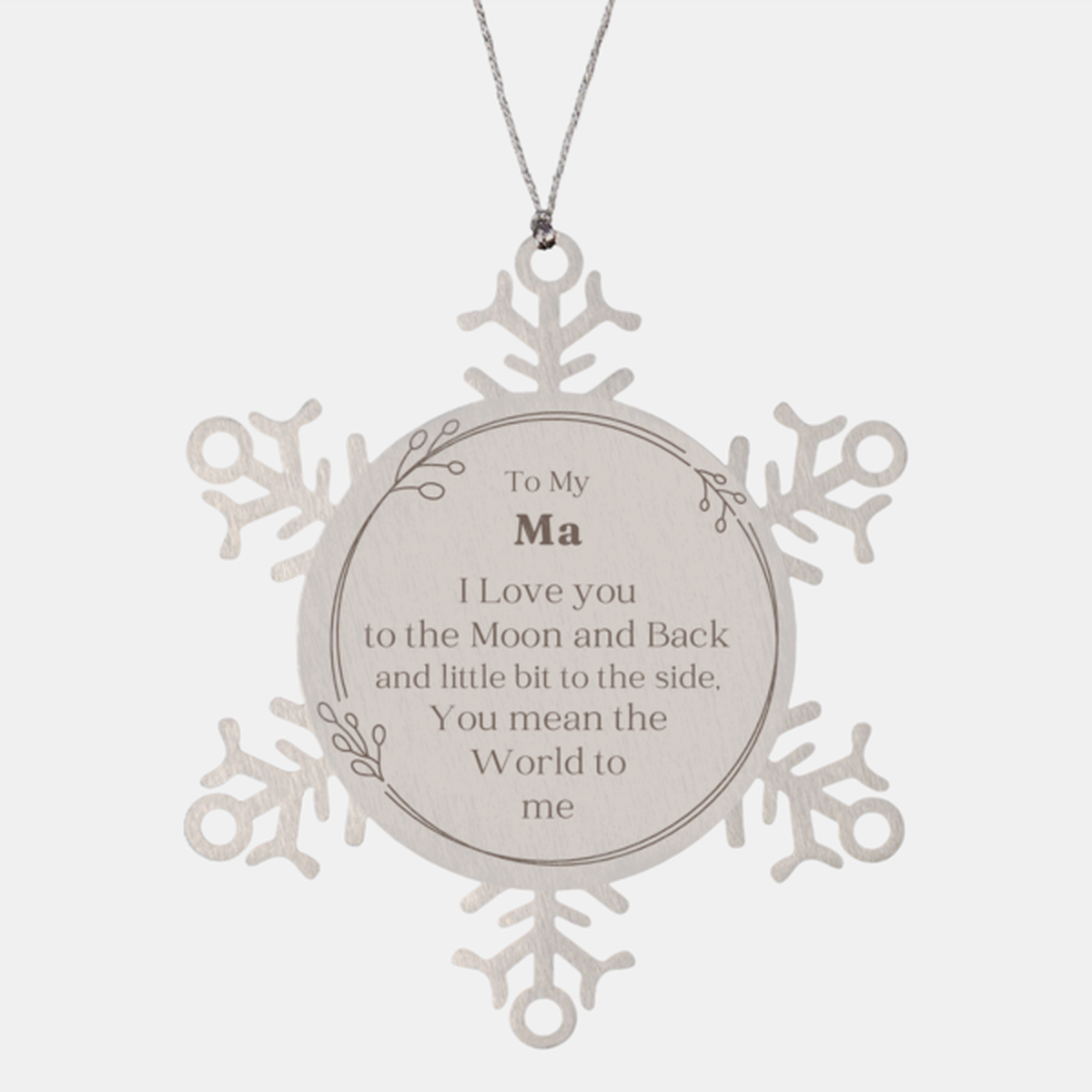 snowflake ornament ma perfect christmas gift for ma engraved love you to the moon and back keepsake