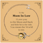 sunflower bracelet mum in law gift i love you to the moon engraved birthday jewelry for her