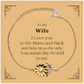 to my wife i love you to the moon and back sunflower bracelet for birthday gift