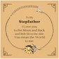 to my stepfather sunflower bracelet unique gift for christmas birthday and more stepfather bracelet to show love and appreciation engraved jewelry for stepfather