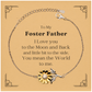 to my foster father i love you engraved sunflower bracelet for birthday and holidays
